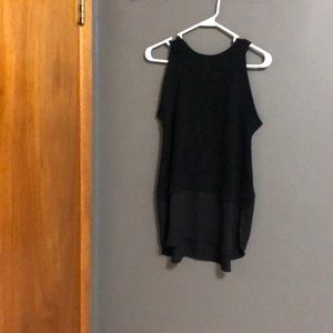 Sweater tank with draping bottom